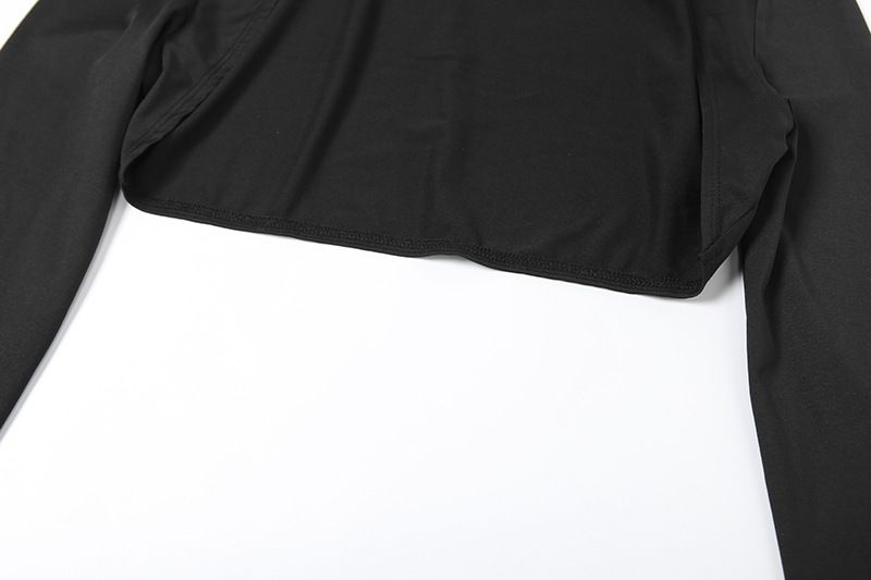 Tuta attillata a due pezzi, top a tubino tinta unita, tuta casual a maniche lunghe, moda invernale 2024 da donna_voghion.com