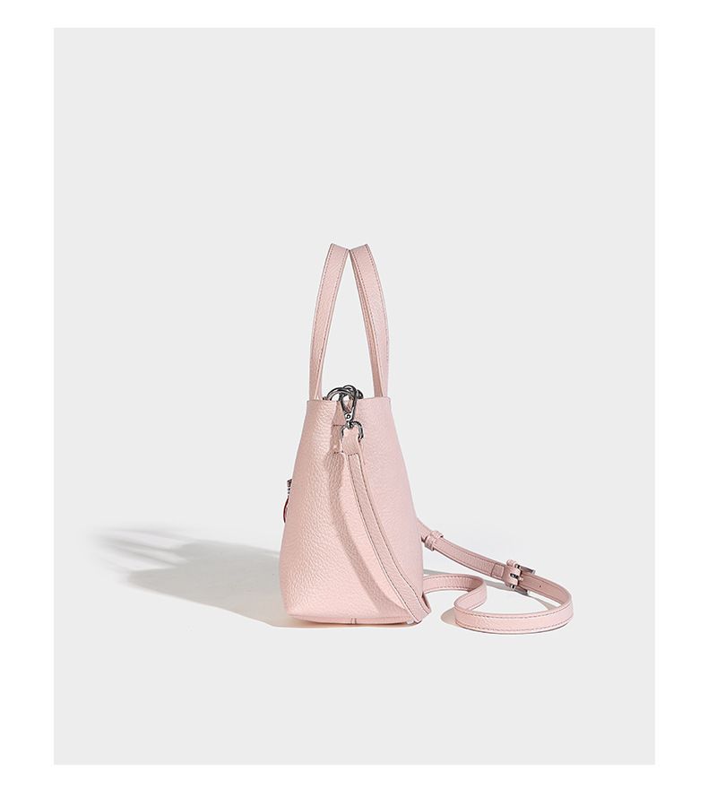 Genuine Leather Basket 2025 Spring And Summer Women's New Large Capacity Bucket High-grade Feeling Shoulder Bag Fashionable Hundred_voghion.com