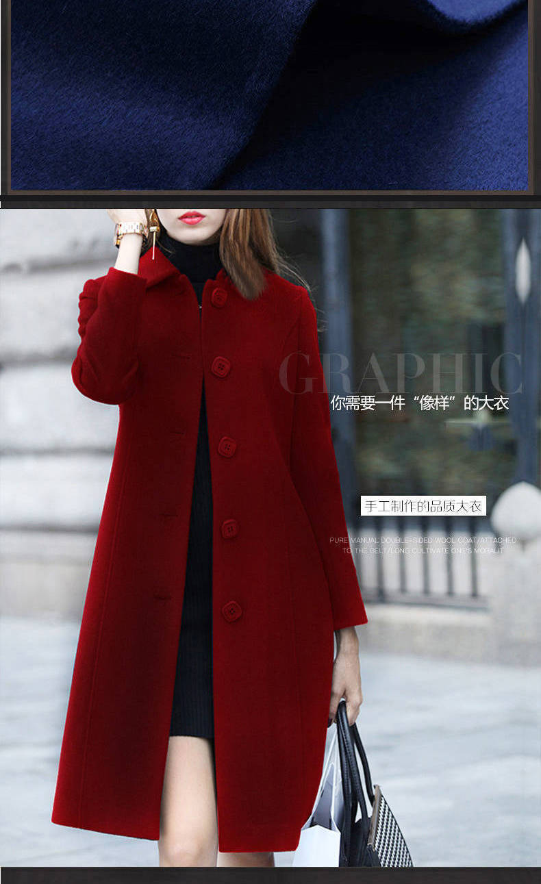 Palton de toamnă și iarnă pentru femei, lungime medie, cu un singur nasture, culoare solidă, guler răsucit, elegant, plus mărime 4XL, casual, cald_voghion.com