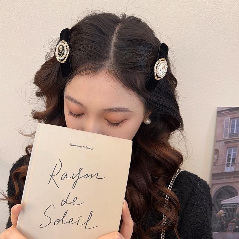 Nuova forcina coreana in velluto per donna, piccola forcina per frangia laterale in stile profumato, forcina per capelli di alta qualità, elegante accessorio per capelli_voghion.com