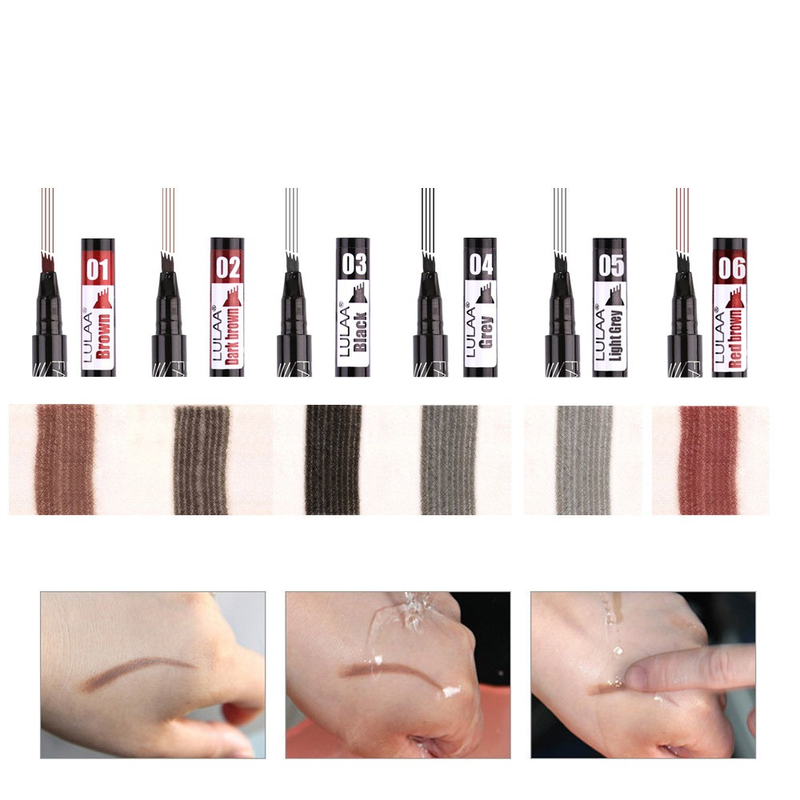 Eyebrow Tattoo 1PC Pen Waterproof 4 Points Eyebrow Pen Long Lasting Liquid Brow Pencil Natural Microblade               cil_voghion.com