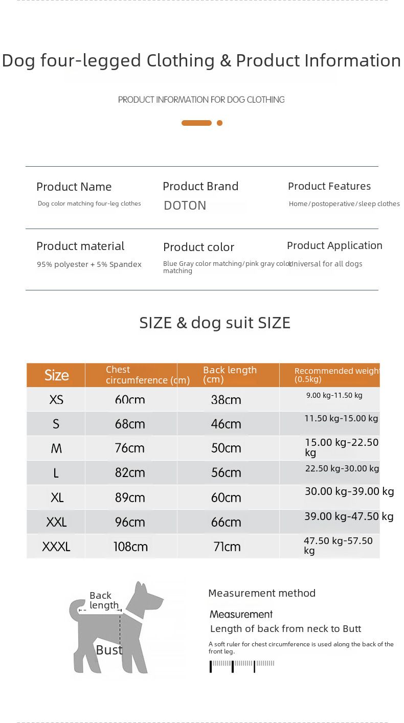 Vêtements pour gros chiens transfrontaliers Vêtements d'été tout compris résistants aux poils Vêtements à quatre pattes Vêtements de rééducation pour animaux de compagnie Vêtements pour chiens moyens et grands_voghion.com
