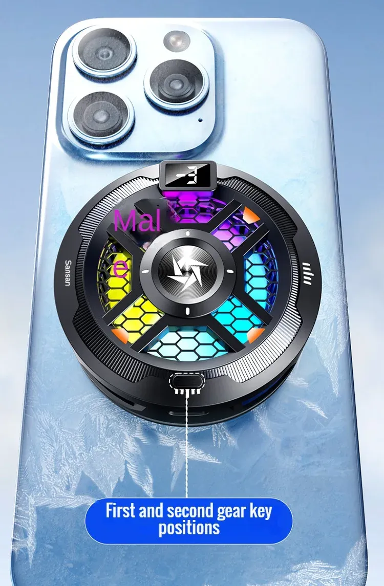 2024 NEU SL18 Handy Magnetisch/Back-Clip 2 in 1 Halbleiterkühler mit RGB-Licht für IOS Android PUBG LOL_voghion.com