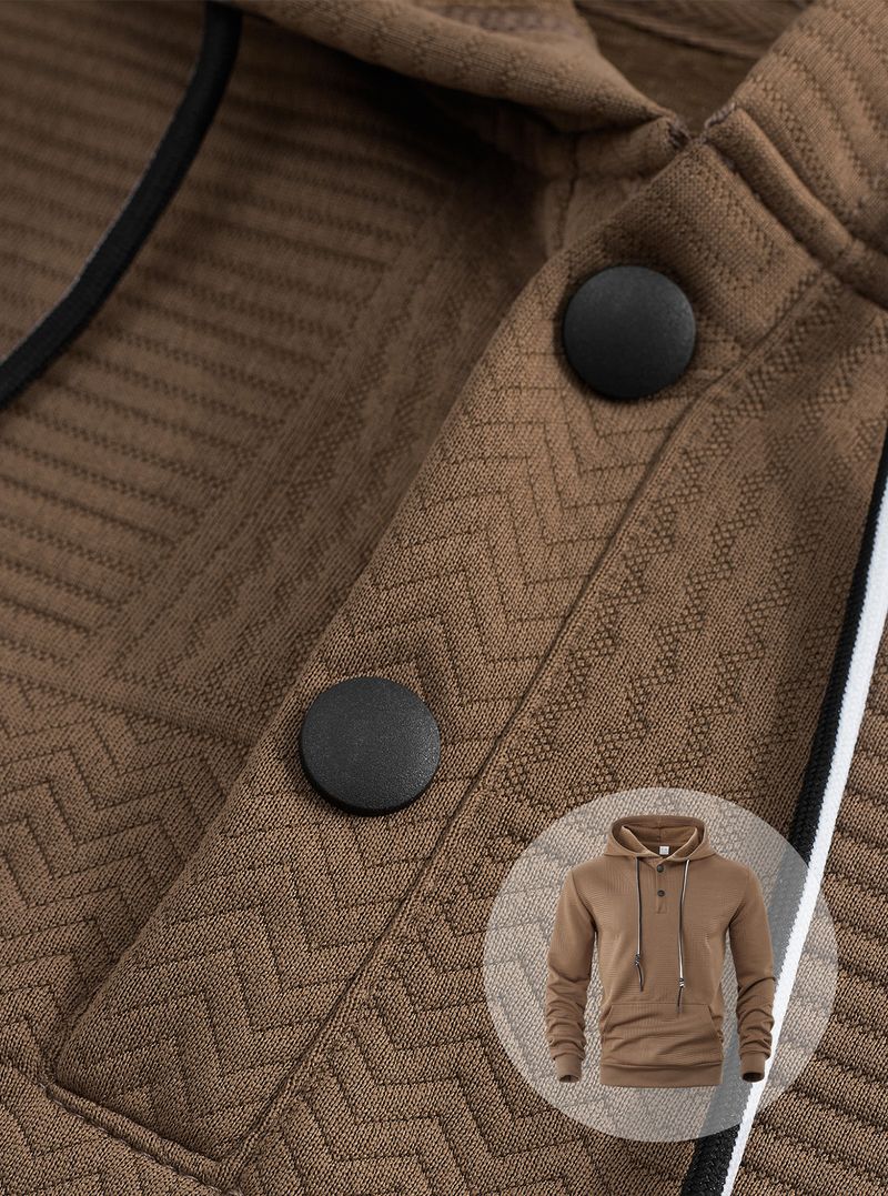 Men's Oversized Hooded Sweatshirt – Stretch Polyester Streetwear Pullover With Ribbed Hem (S-XXXL, Lightweight, Quick-Dry, Non-Iron Tech)_voghion.com