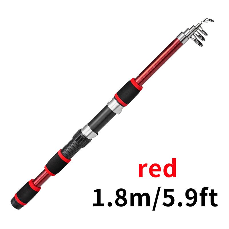 Wędka teleskopowa dla dzieci Rod Combo, krótka sekcja, szkło, twarda wędka morska, zestaw, koński pysk, wędka castingowa, 1,8 metra_voghion.com