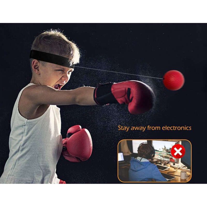Hoofdgemonteerde boksreflex kindergevechtsdecompressie Magic Speed Ball, training voor volwassenen, fitness en_voghion.com