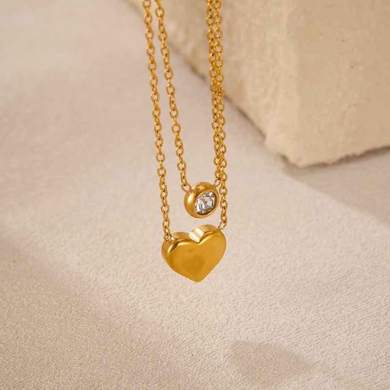 Collana da donna in acciaio inossidabile con design di nicchia, catena a doppia clavicola in acciaio al titanio e gioielli alla moda_voghion.com