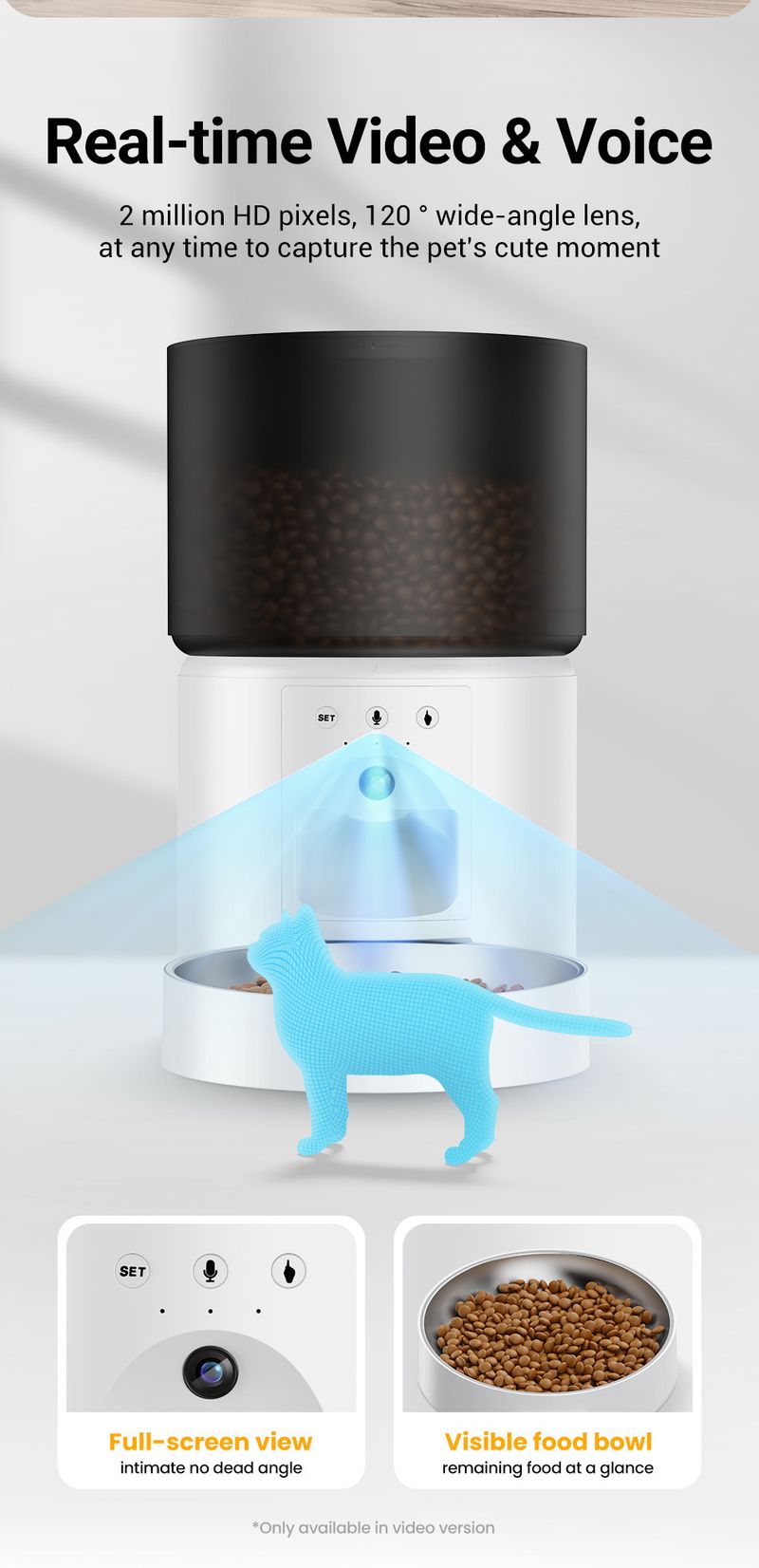 Pet Smart Feeder A90: Automatic Feeding For Cats And Dogs With Timer & Remote Control_voghion.com