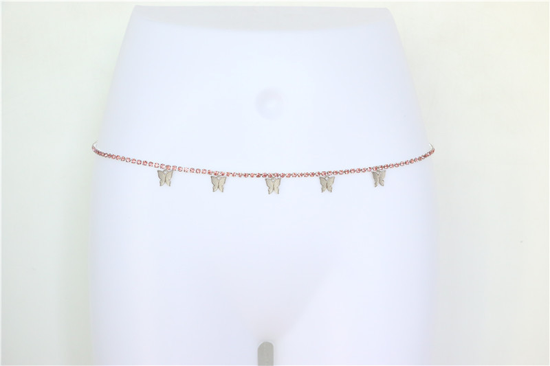 Ornamento della vita della catena della vita della catena della vita della catena del trapano di fila singola del pendente della farfalla del strass di personalità di modo_voghion.com