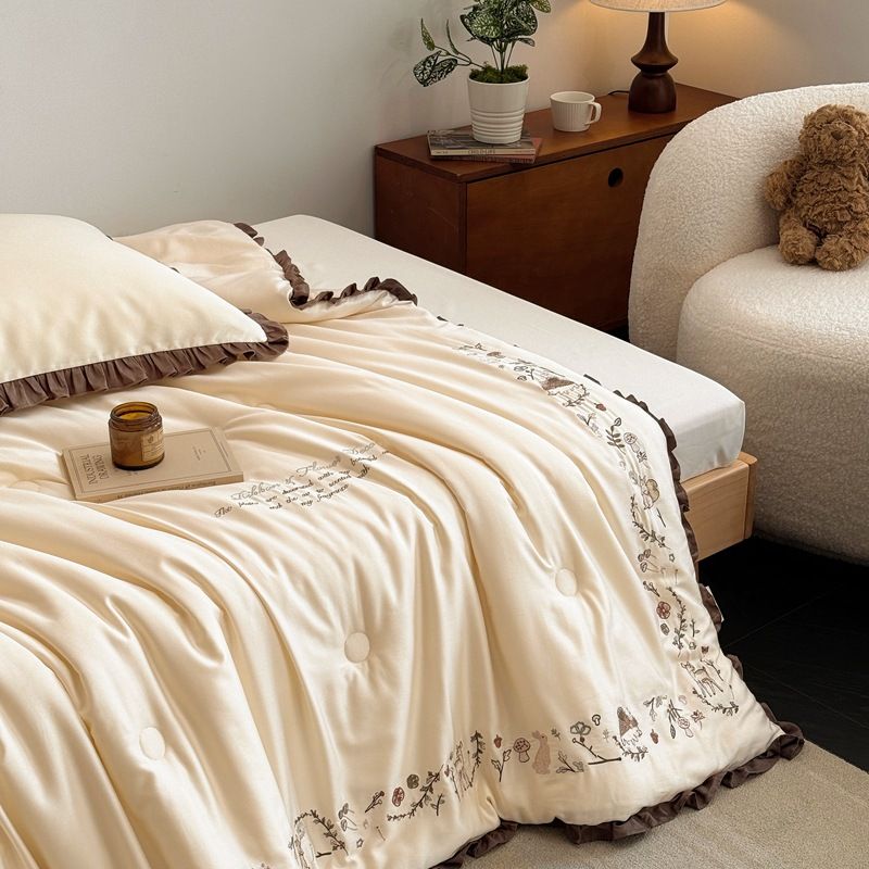 Couette d'hiver 2025, nouvelle série printemps et automne du Magicien d'Oz, couette rétro française en fibre de soja, couette double lavable en machine_voghion.com