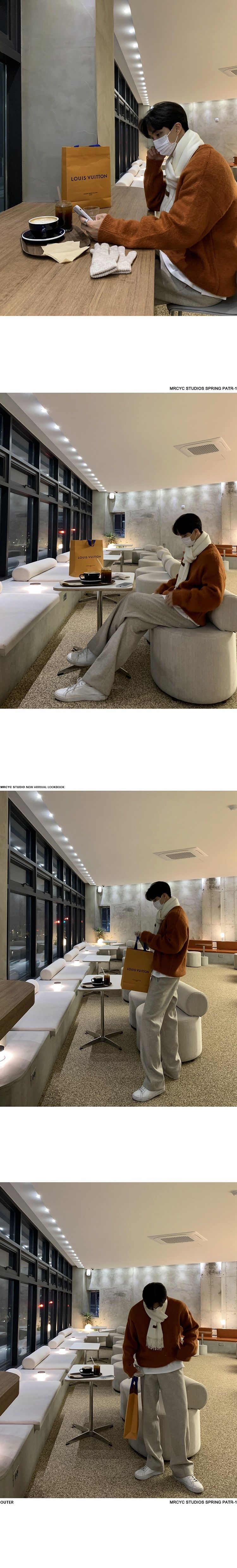 Hue Hue MYQ Solid Color Lazy Style Men's Winter Warm Base Shirt Korean Trend Loose Pullover Knitted Sweater_voghion.com