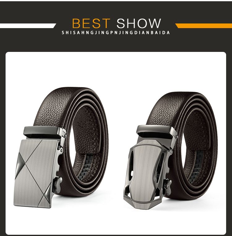 HEIßER Metall Marke Automatische Schnalle Leder Hohe Qualität Gürtel für Männer Business Arbeit Casual Designer Fashion StrapZDP001_voghion.com