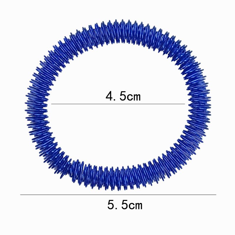 Juguetes para aliviar el estrés, masajeador de muñeca con resorte de descompresión, pulsera de resorte con forma especial, anillo de acero con resorte, juguete de metal de descompresión al por mayor._voghion.com