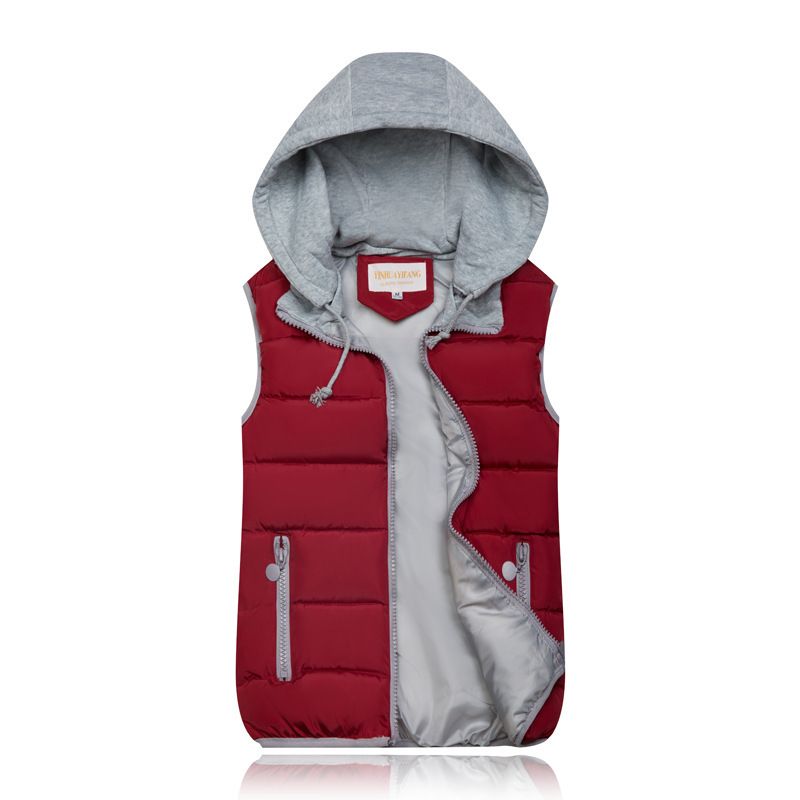 Gilet invernale in cotone da donna con cappuccio staccabile, giacca corta casual, caldo cappotto imbottito senza maniche, capospalla a trapezio taglie forti per autunno e inverno_voghion.com
