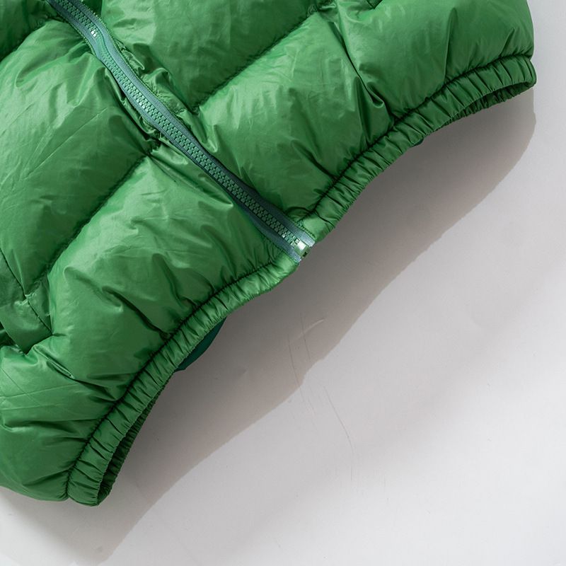 Damenbekleidung Jacke INS trendiger Kontrastfarben-Baumwollmantel kurze Damen-Fliegerjacke_voghion.com