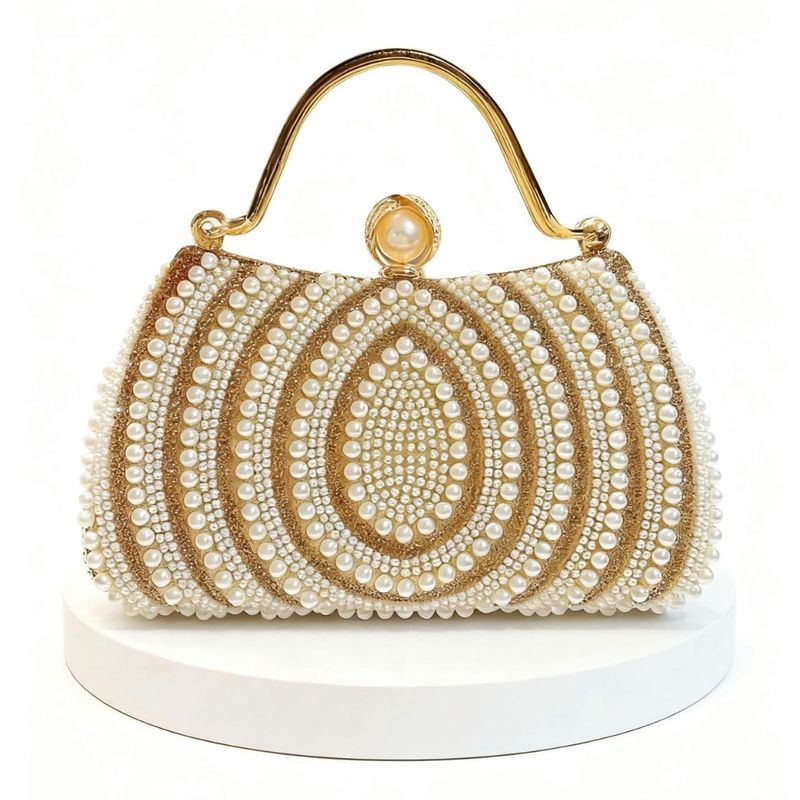 2025 Nuova borsa da sera alla moda con diamanti intarsiati di perle, piccola borsa a tracolla per feste_voghion.com