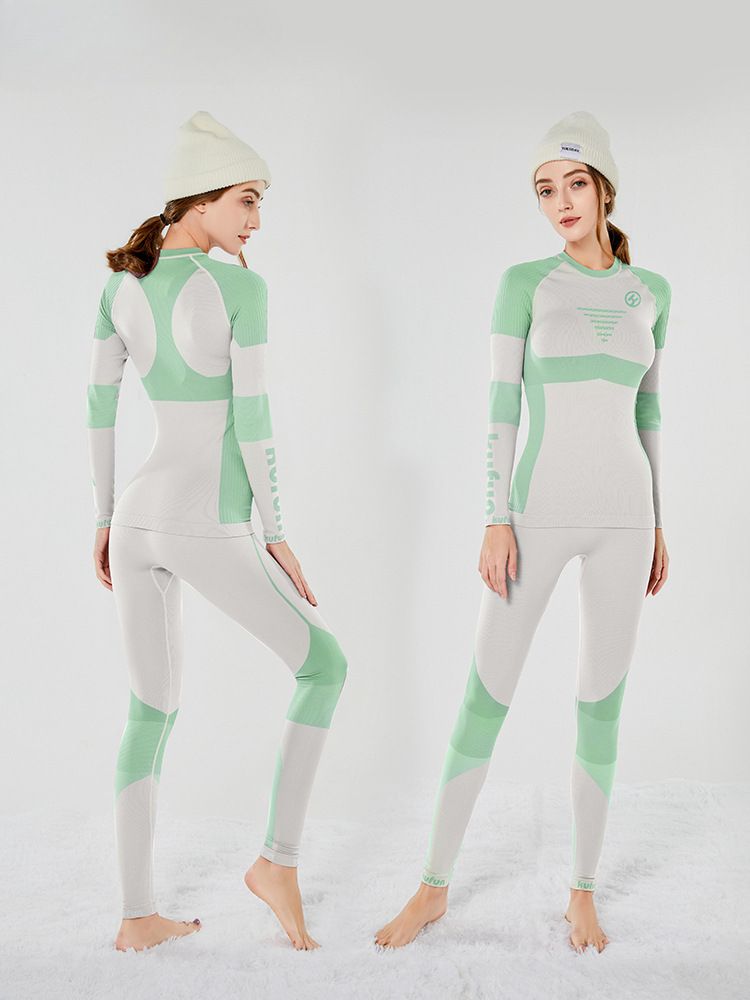 Pantaloni da sci professionali Kufeng Quick-Dry Thmal Compression Lay per uomo e donna, traspiranti e traspiranti._voghion.com