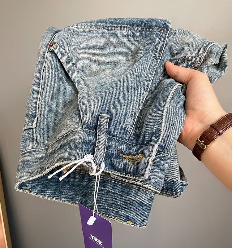 Herrenbekleidung 2024 High Street Denim Shorts Herrendesign Nischen-Sommer-Shorts Herren-Lockere mittellange Hose Einteiler Dropshipping_voghion.com