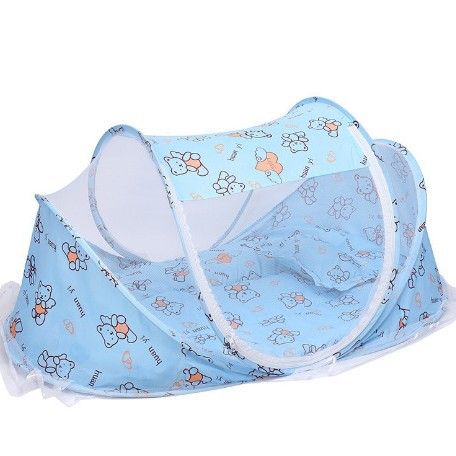 Children Fold Out And Carry Mosquito Nets With Sleeping Pads, Pillows, Mosquito Nets, Bed With Zippers, Mosquito Nets For Children Aged 0-3_voghion.com