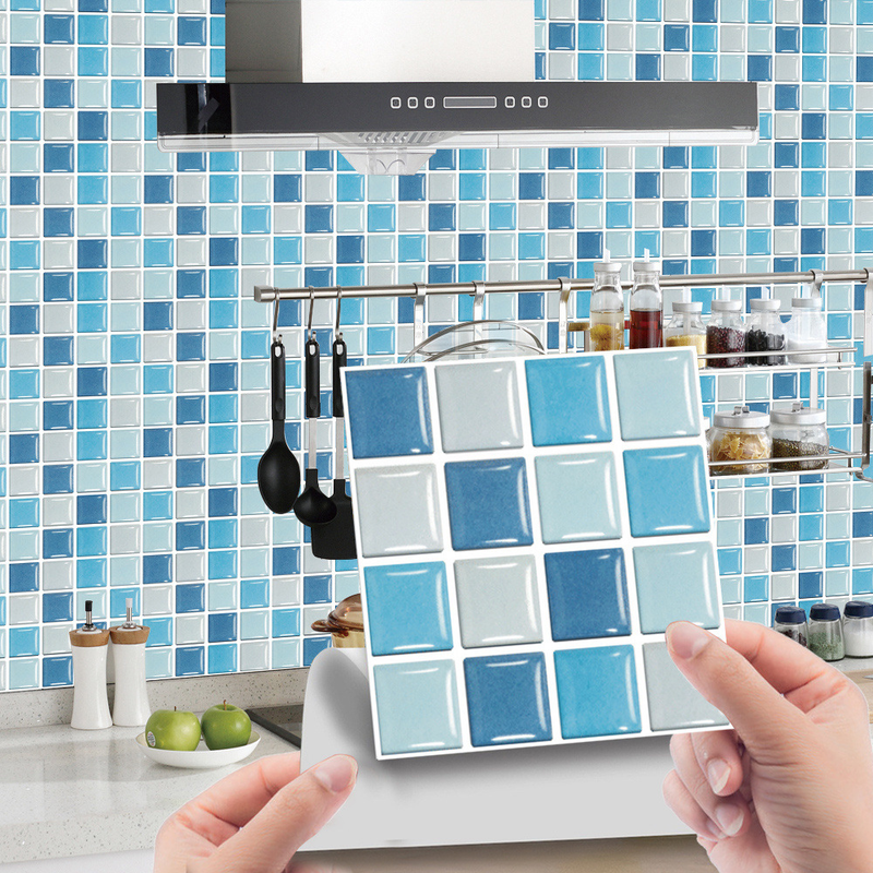 MSC068-0763D Mosaic Crystal Keraaminen laatta Lasi TileDIY Vedenpitävä itseliimautuva seinätarra_voghion.com