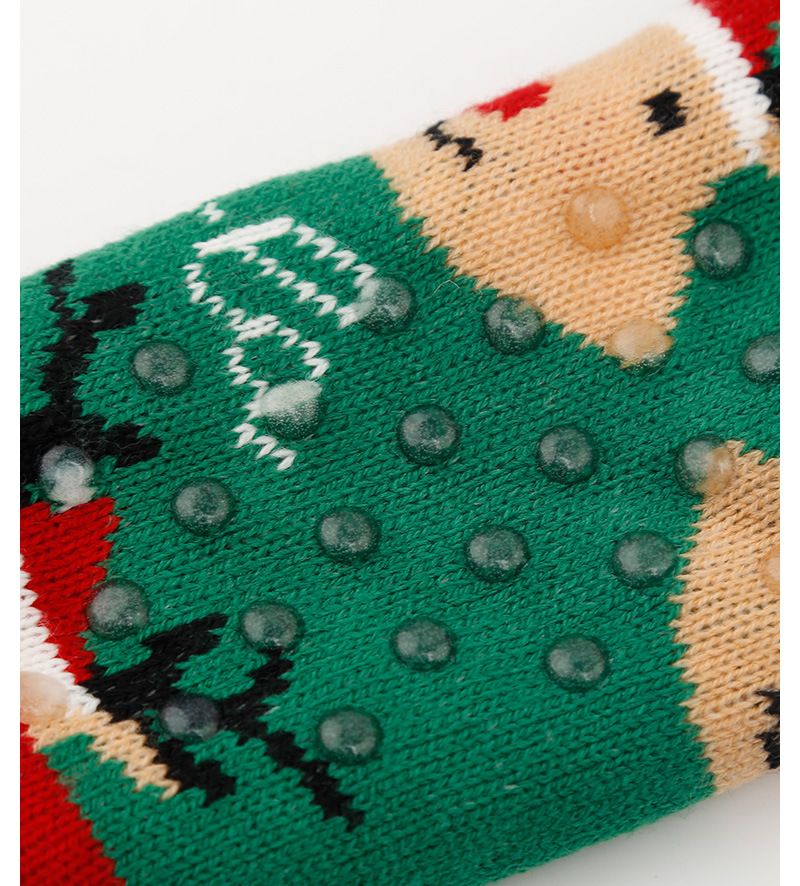 Kuschelige Weihnachtshaussocken für Damen - Warme, fleecegefütterte, rutschfeste Winterhaussocken mit weihnachtlichen Motiven (Einheitsgröße 36-42)_voghion.com