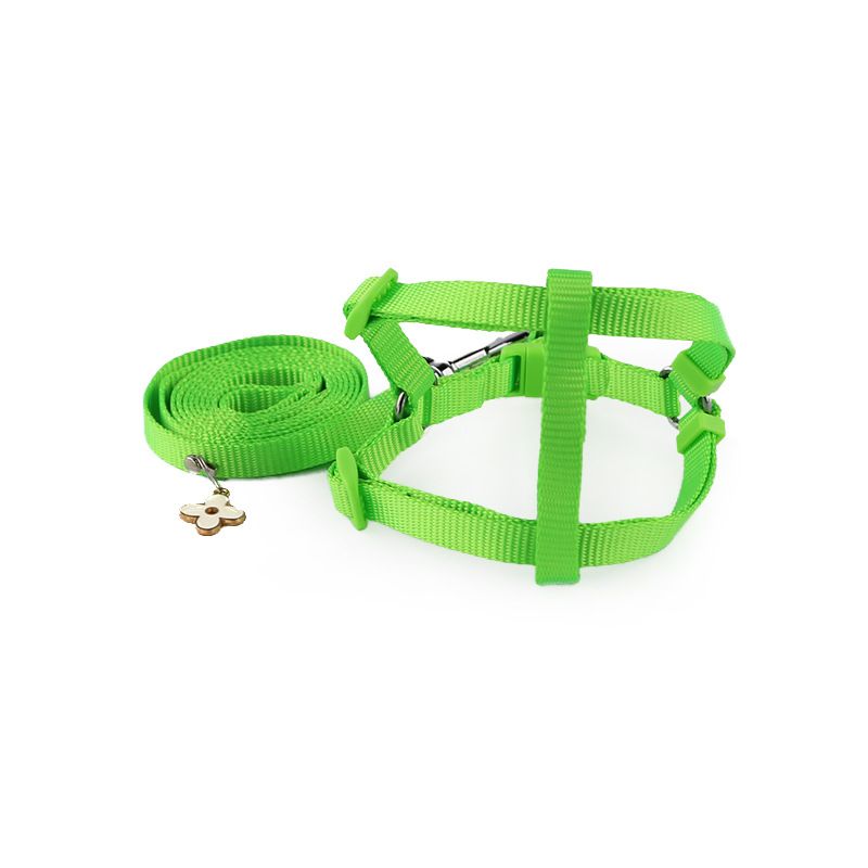 Tweede generatie verbeterde versie effen harnas met pruimenbloesem ornament huisdier borstband nylon hondenriem_voghion.com