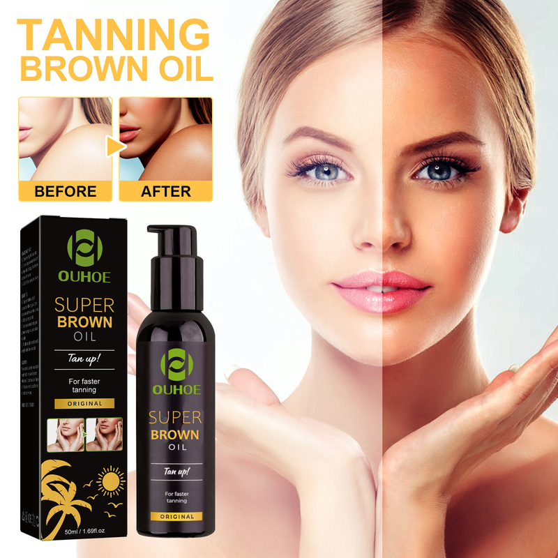 Olio abbronzante rapido per il corpo Crea un abbronzante estivo naturale in un'applicazione senza sole Lozione da spiaggia Tannino senza sole_voghion.com