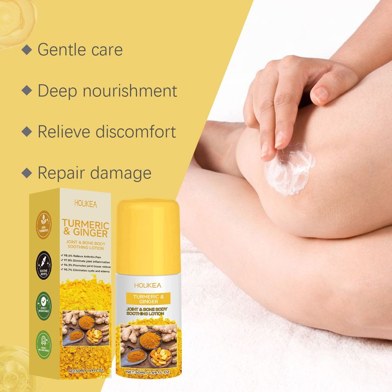 Kurkuma ja inkivääri nivelhoitovoide ulkoiseen käyttöön, rauhoittava nivelkipuvoide, ranteiden ja polvien hieronta_voghion.com
