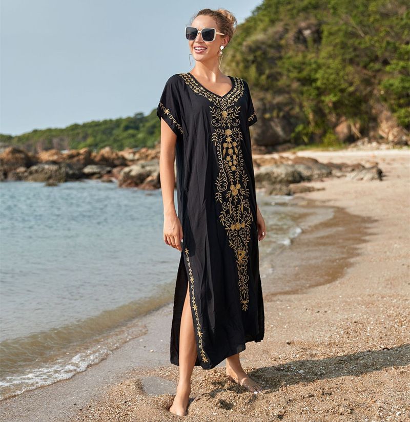 popolare copricostume da spiaggia ricamato in rayon da donna, stile abito ricamato, camicia di protezione solare per bikini al mare, 20 colori_voghion.com