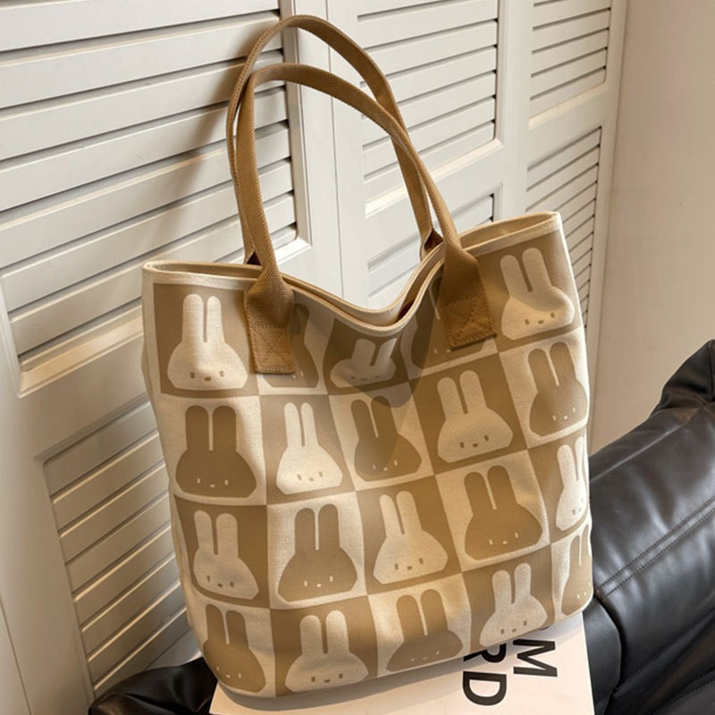 Lærredstaske Dame Large Capacity 2023 Ny sommer All-match En-skulder stoftaske avanceret sense class pendlertaske_voghion.com