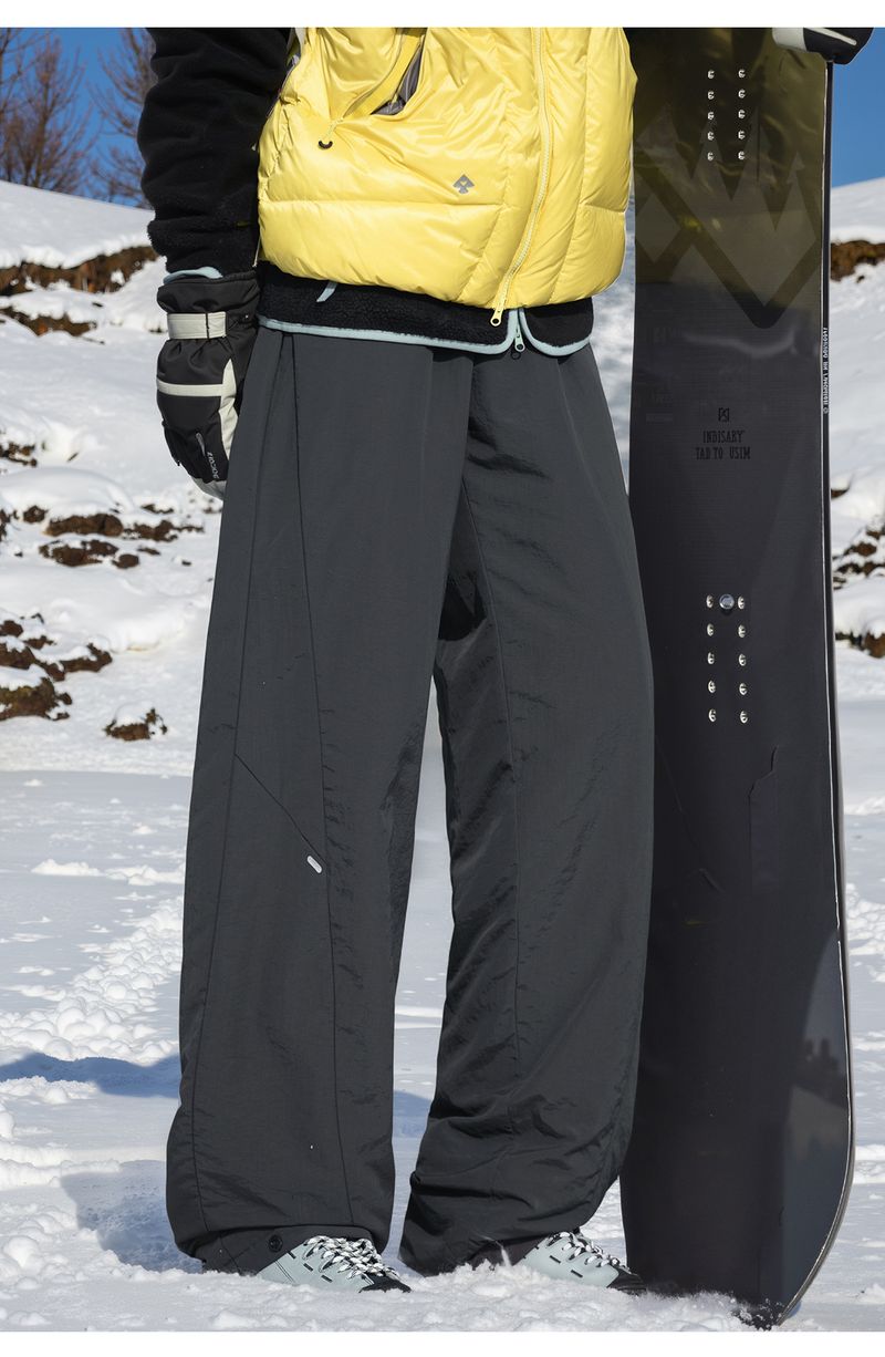 Wasserabweisende Ganzjahreshose für Herren – Wintertaugliche Baumwollmischung, Spaltfalten-Design (Schwarz/Eisengrau, M-XXXL)_voghion.com