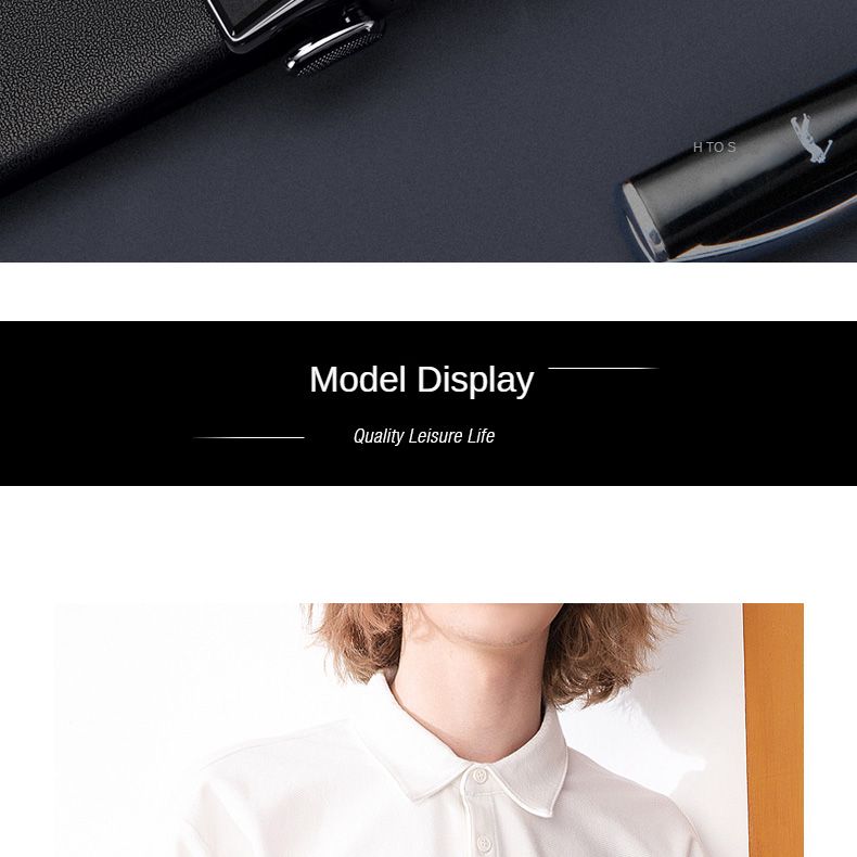 HOT GOLF Herren Gürtel aus echtem Leder mit automatischer Schnalle, trendiger Casual Business-Hosengürtel, vielseitig und einfach_voghion.com