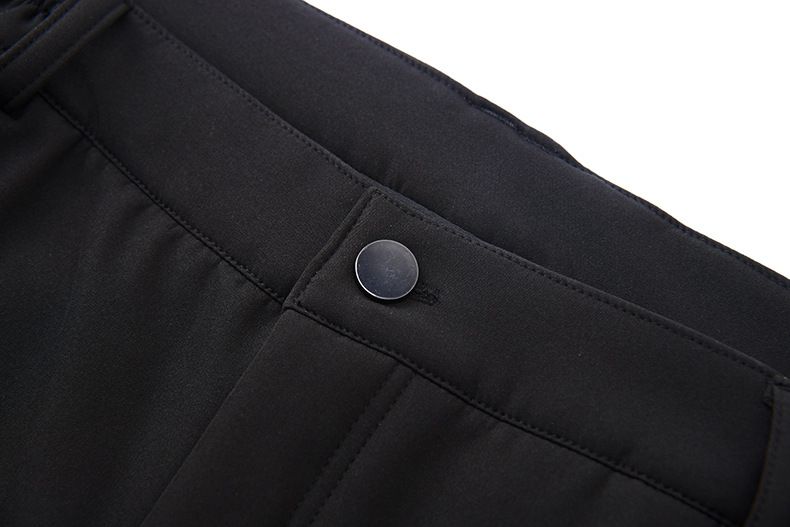 Wasserdichte, winddichte Softshell-Wanderhose mit Fleecefutter für Herren mit mehreren Taschen für Skifahren, Camping, Outdoor-Winteraktivitäten_voghion.com