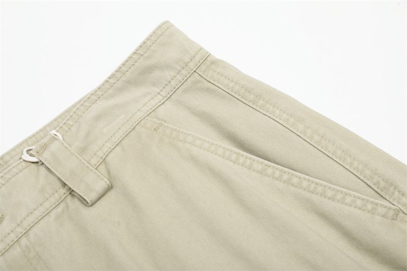 Abbigliamento da uomo, pantaloncini estivi da uomo con gamba larga, tasche larghe, bordi grezzi e design tinta unita, punk e usurati_voghion.com