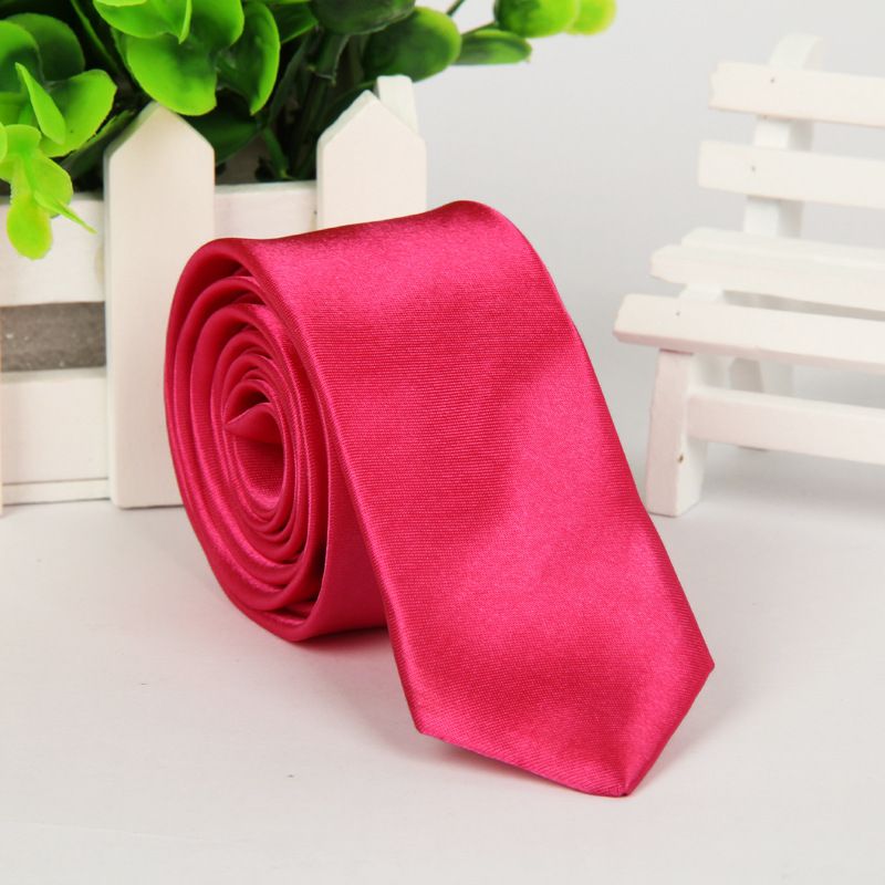 New Men's 5cm Solid Color Narrow Hand-tied For Men Business Casual Group Tie Custom Wholesale_voghion.com