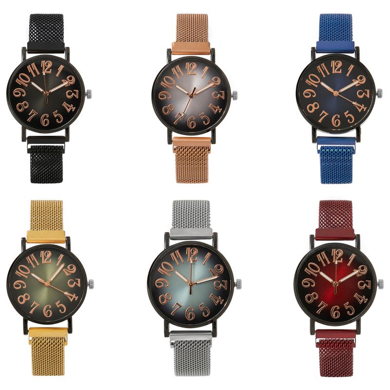 Orologio al quarzo semplice con cinturino in maglia, digitale, da scolaretta, con ventosa, per il tempo libero, per andare al lavoro, ogni giorno, per la festa della mamma, compleanno, anniversario, regalo di San Valentino_voghion.com
