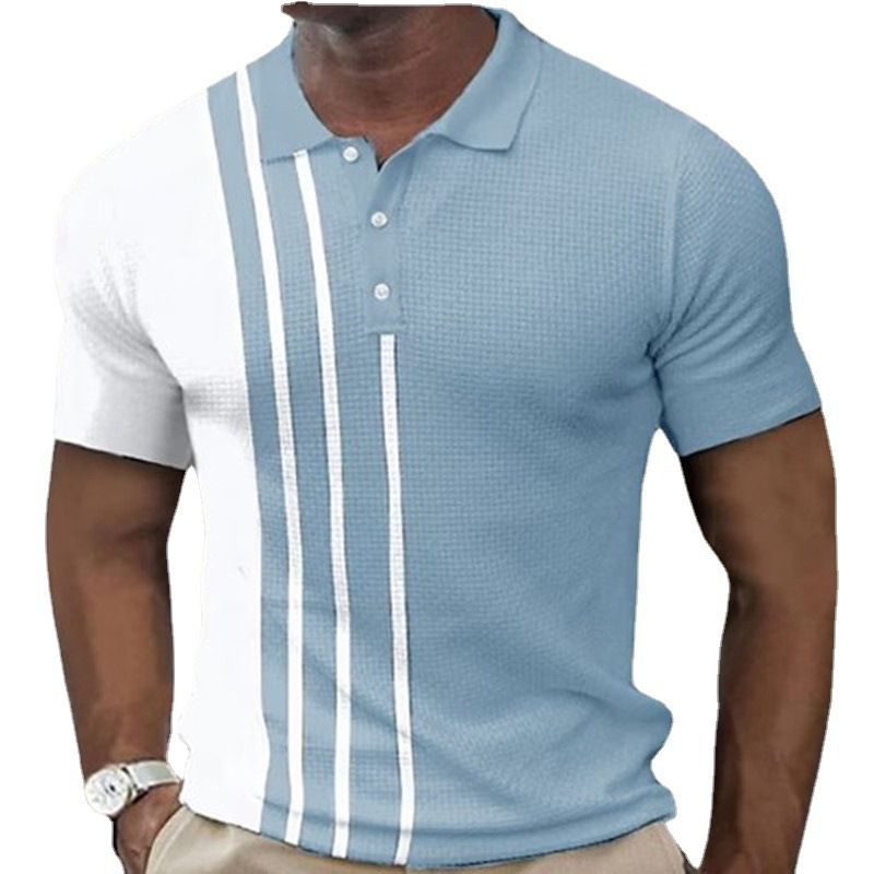 Unschlagbare Qualität Sommer Trendy Golf Shirt Für Herren Polo Mode Casual Kurzarm 3D Gedruckt Knopfleiste Top_voghion.com