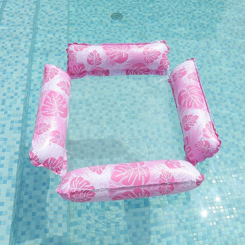 Poolzubehör 2 Tube Banana Leaf Aufblasbare Liege mit Netz Heavy Duty PVC Floating Hängematte für Erwachsene Pool Strand Wasserstuhl_voghion.com