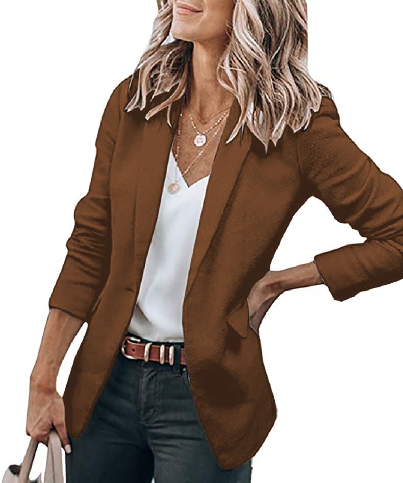Giacca autunno nuovo temperamento da donna a maniche lunghe con colletto monopetto_voghion.com