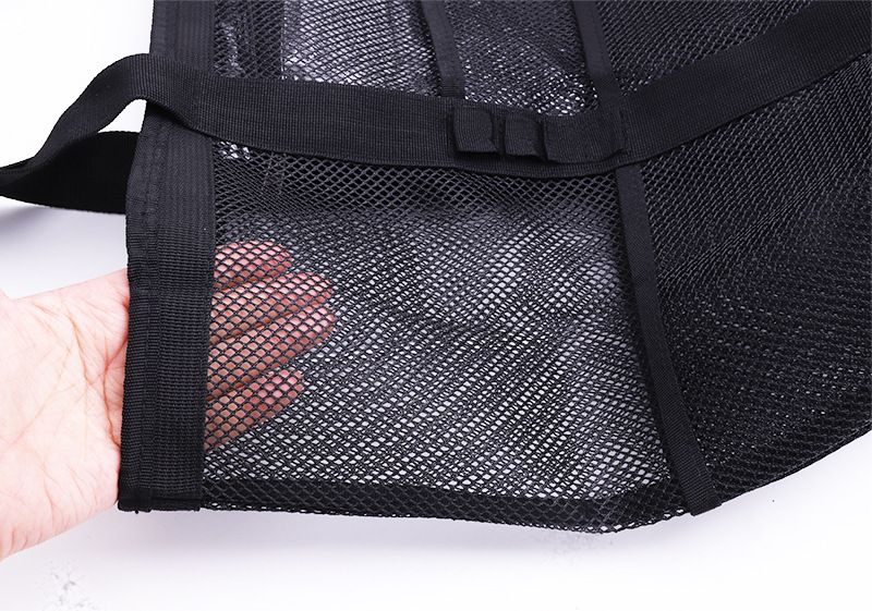 Borsa da spiaggia in rete Borsa da spiaggia con 8 tasche Borsa da bagno Borsa porta giocattoli Borsa cava in rete di grande capacità_voghion.com