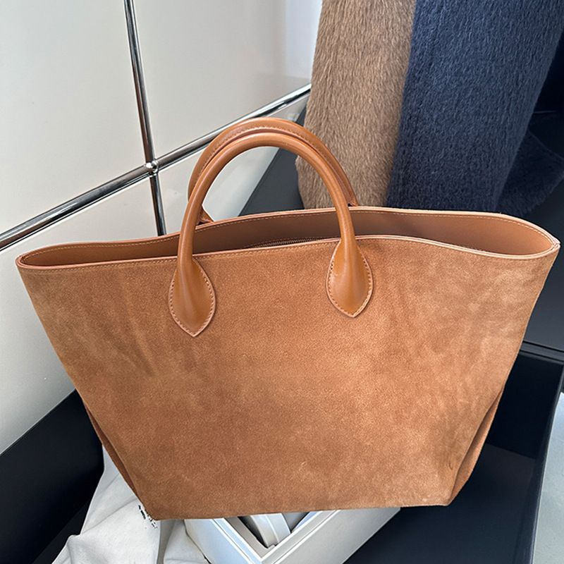 Stylish PU Tote Bag For Women - Large Capacity Casual Handbag With Zippered Pocket, Minimalist Design For Everyday Use Large Capacity Handbag Bag_voghion.com