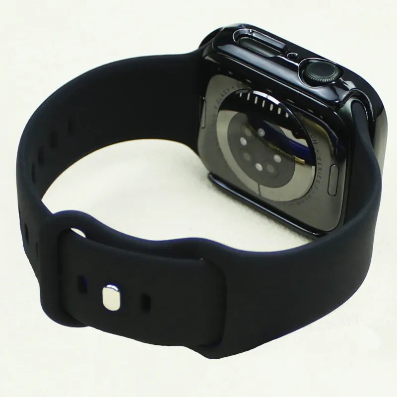 Silicone Band For IWatch 45mm 41mm 44mm 40mm Screen Protector Case And Sport Strap IWatch Series 9 8 7 6 5 4 SE Bracelet_voghion.com