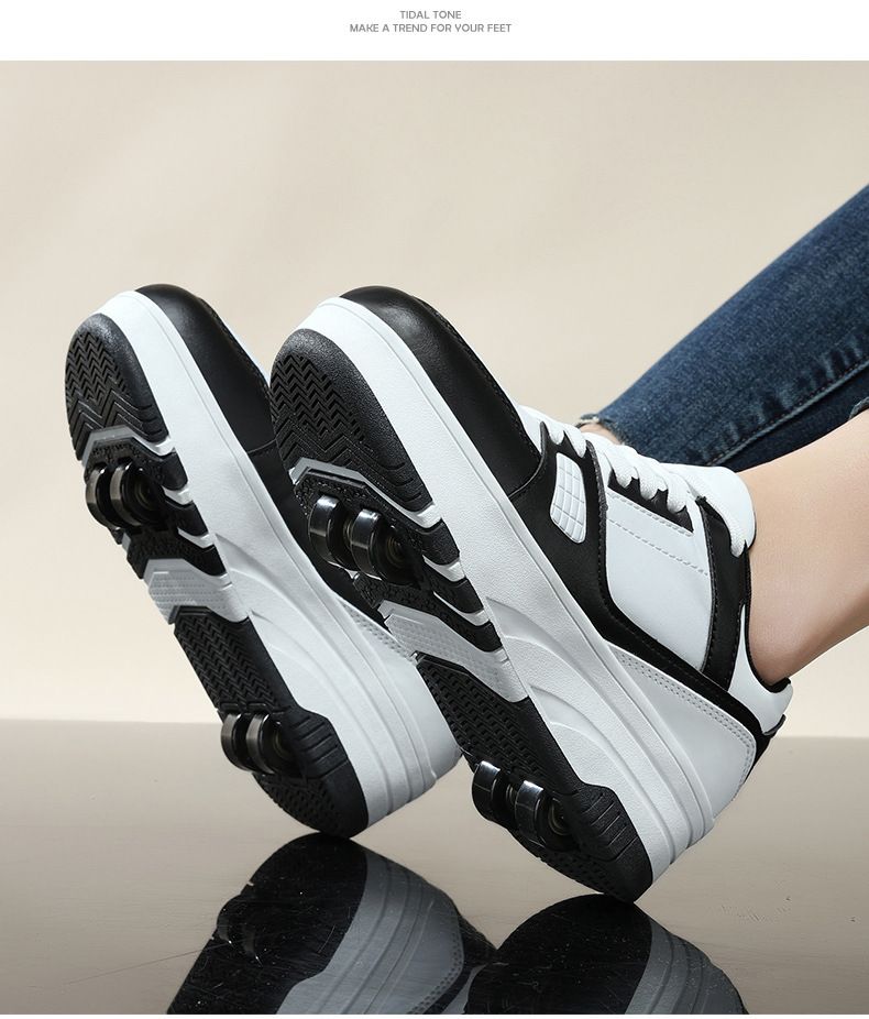 Grenzüberschreitender E-Commerce Heelys Rollschuhe mit vier Rädern für Mädchen, Schrumpfschuhe für Erwachsene mit Rädern, Hersteller-Spot-Charge_voghion.com