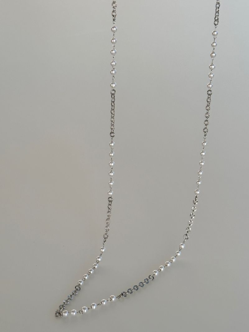 Forgyldt titanium stål retro perle præget taljekæde kropskæde_voghion.com
