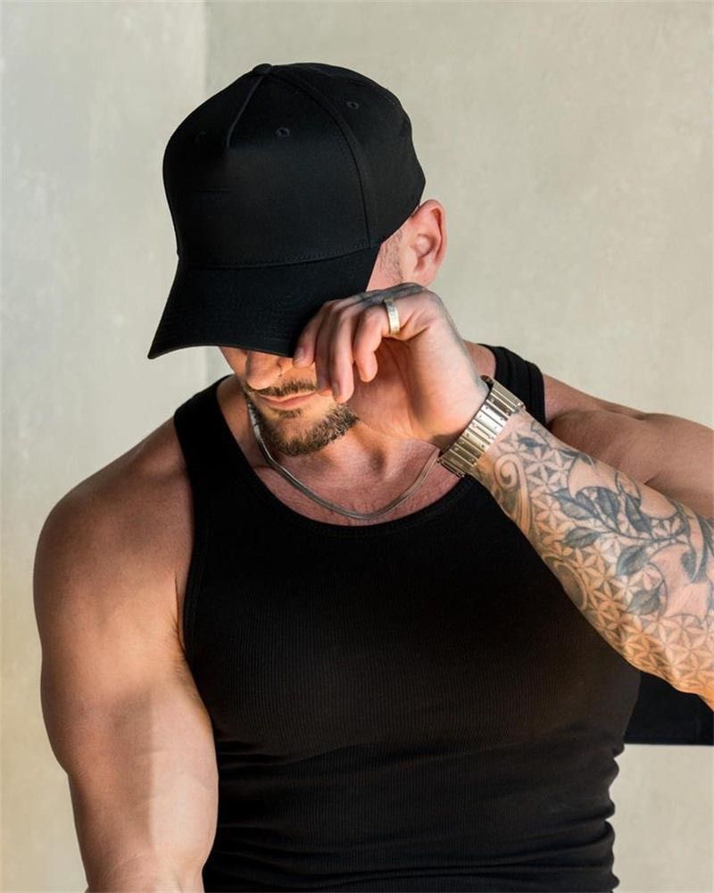 2024 American Style Summer Coarse Thread Tight Sports Fitness Base Layer Tank Top Trendy Men's Vest_voghion.com