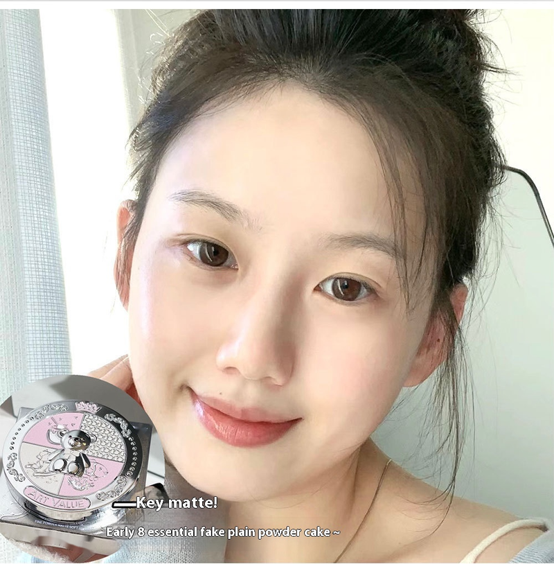 2024 Krása Novinka Art Value Bear Knight Matte Powder Mist Face Clear Soft Scorched Powder Non Fluting Powder Beautiful Powder_voghion.com