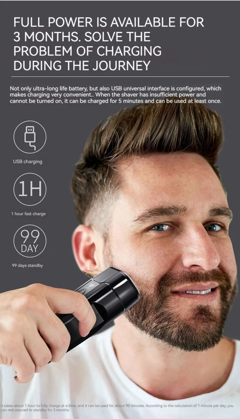 Aparat de ras electric cu două capete Ultra-Clean Leave No Black Spot Mustache Cuțit Washi Smooth Shave Livi And_voghion.com