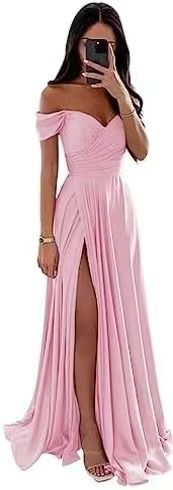 Naiste rõivad Pruutneitsi kleit Pikk kleit Salendav õlapaelteta parimate poiste pidulik kleit Lihtne seksikas pilu_voghion.com