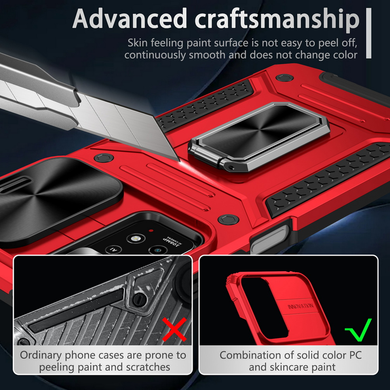 Removable Push-Pull Camera Protective Case For Xiaomi Redmi Note 12 Pro 11 Pro 11 11S POCO X5 Pro Metal Ring Buckle_voghion.com