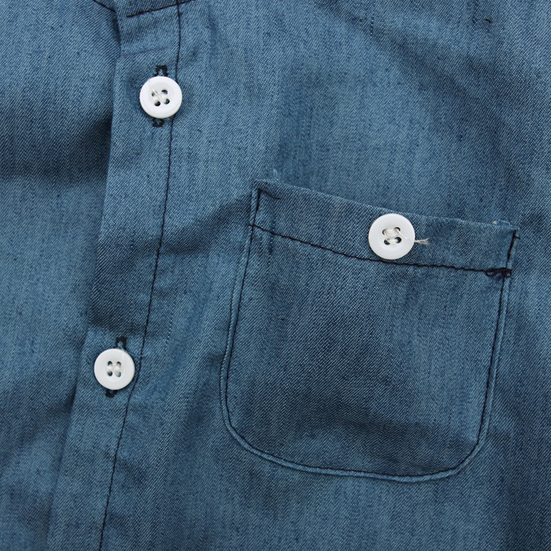 Chemise d'été bleue à manches courtes pour garçons, mère et enfant, haut + short blanc, tendance, deux ensembles d'ins_voghion.com